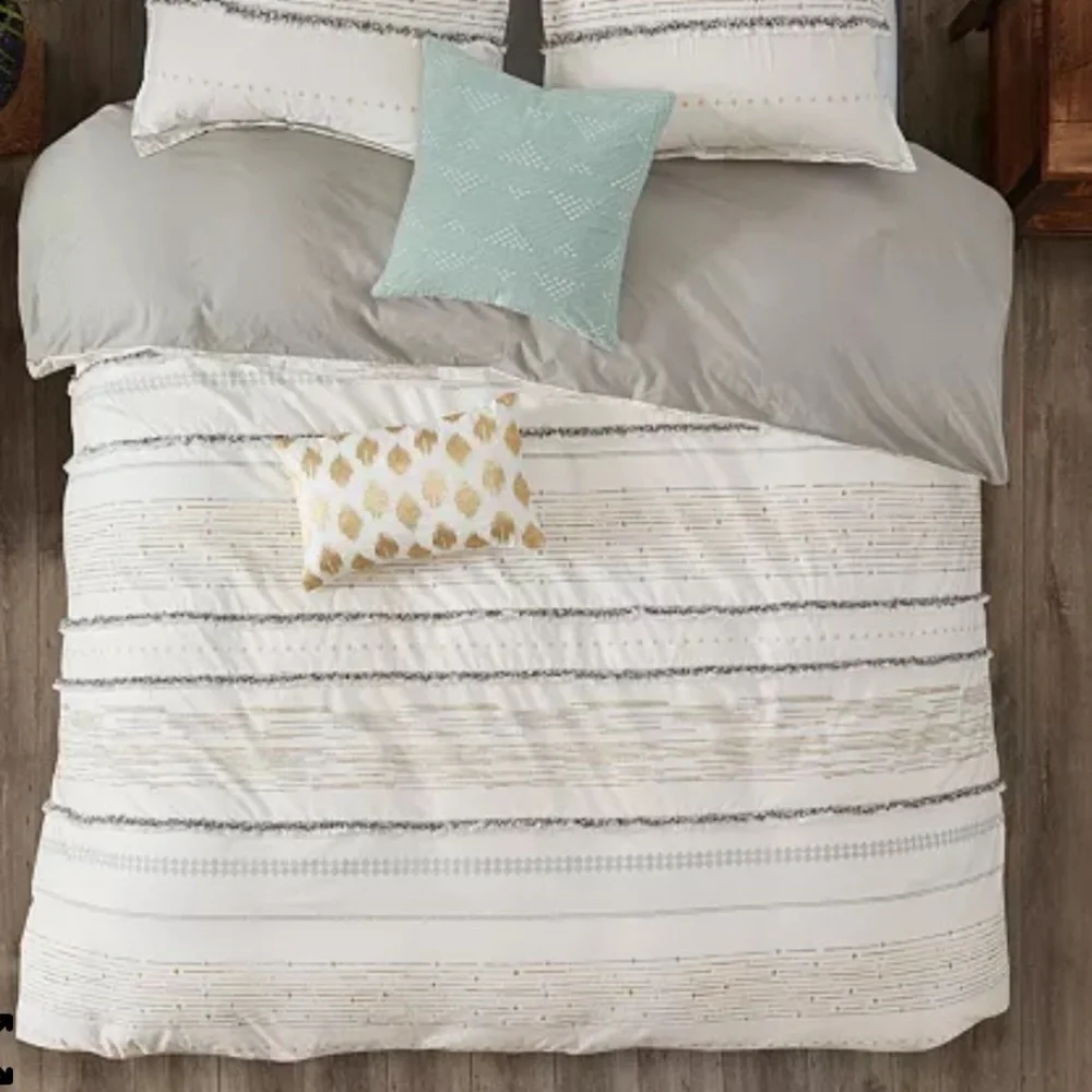 Ink & Ivy‎ Nea Boho Stripe Cotton Duvet Cover Twin Size